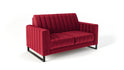 Sofa LOFT 2os. metalowe nogi czerwona