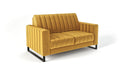 Sofa LOFT 2os. metalowe nogi musztardowa