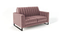 Sofa LOFT 2os. metalowe nogi pudrowy róż