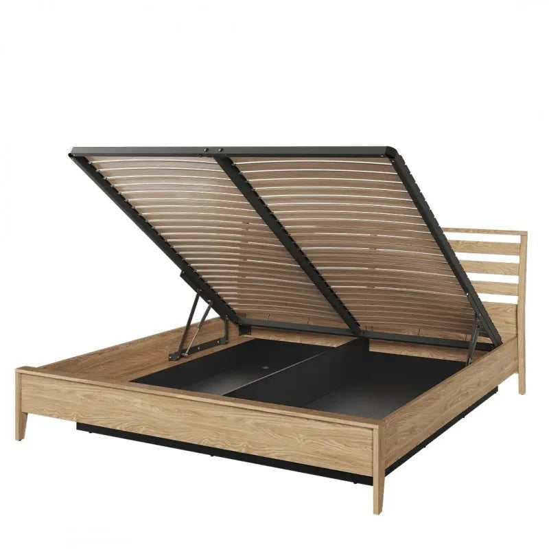 COZY CZ-02 (160) v.3 - łóżko 160 z pojemnikiem - dąb olejowany