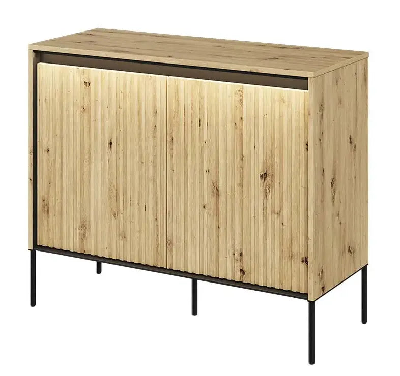 Komoda Trend mała z oświetleniem dąb artisan