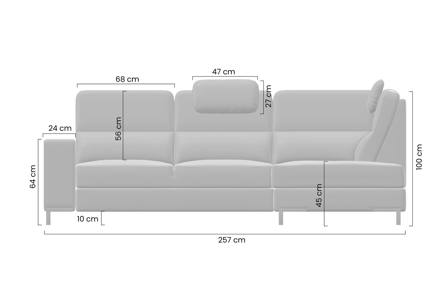 Narożnik Loario Bok C/strona prawa