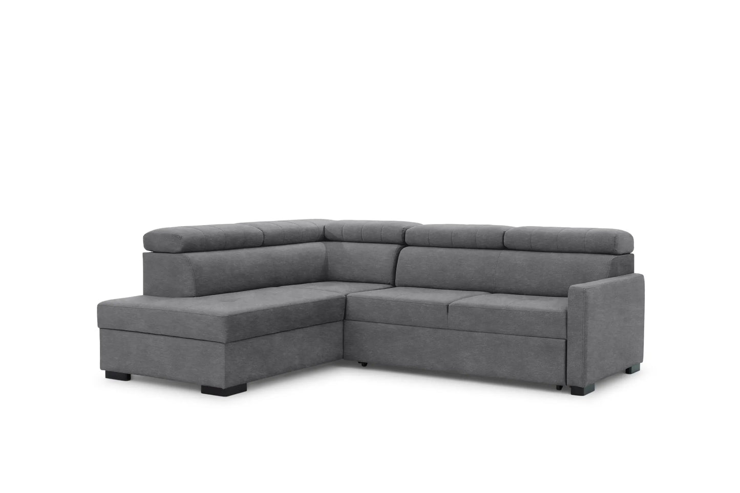 Narożnik Taremo z funkcją spania lewostronny szary