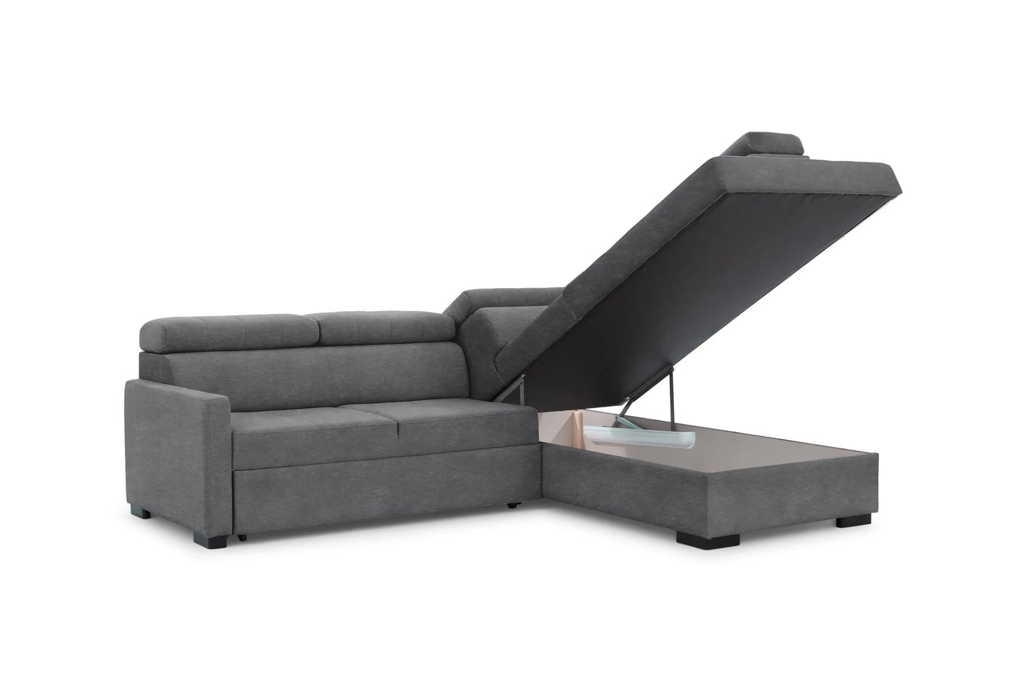 Narożnik Taremo z funkcją spania prawostronny szary