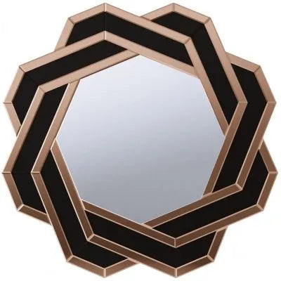 Lustro Node Gold czarne glamour
