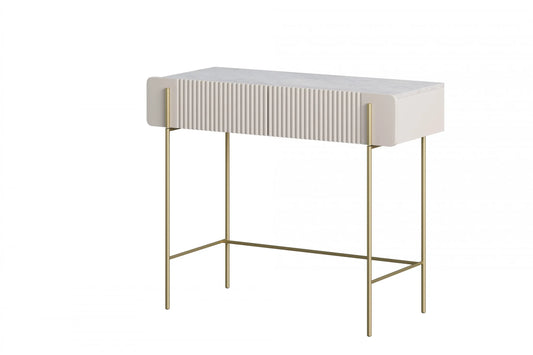 Toaletka Malmi złote nóżki cashmere crema bianca