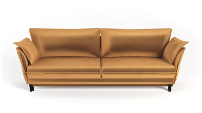 Sofa Optimus velvet musztardowa nowoczesny