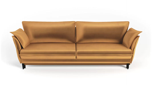 Sofa Optimus velvet musztardowa nowoczesny