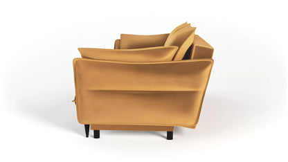 Sofa Optimus velvet musztardowa nowoczesny