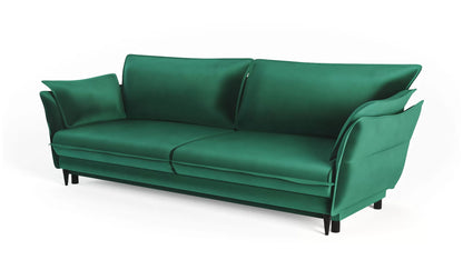 Sofa Optimus velvet zielona nowoczesny