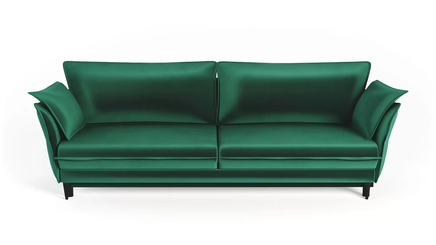 Sofa Optimus velvet zielona nowoczesny