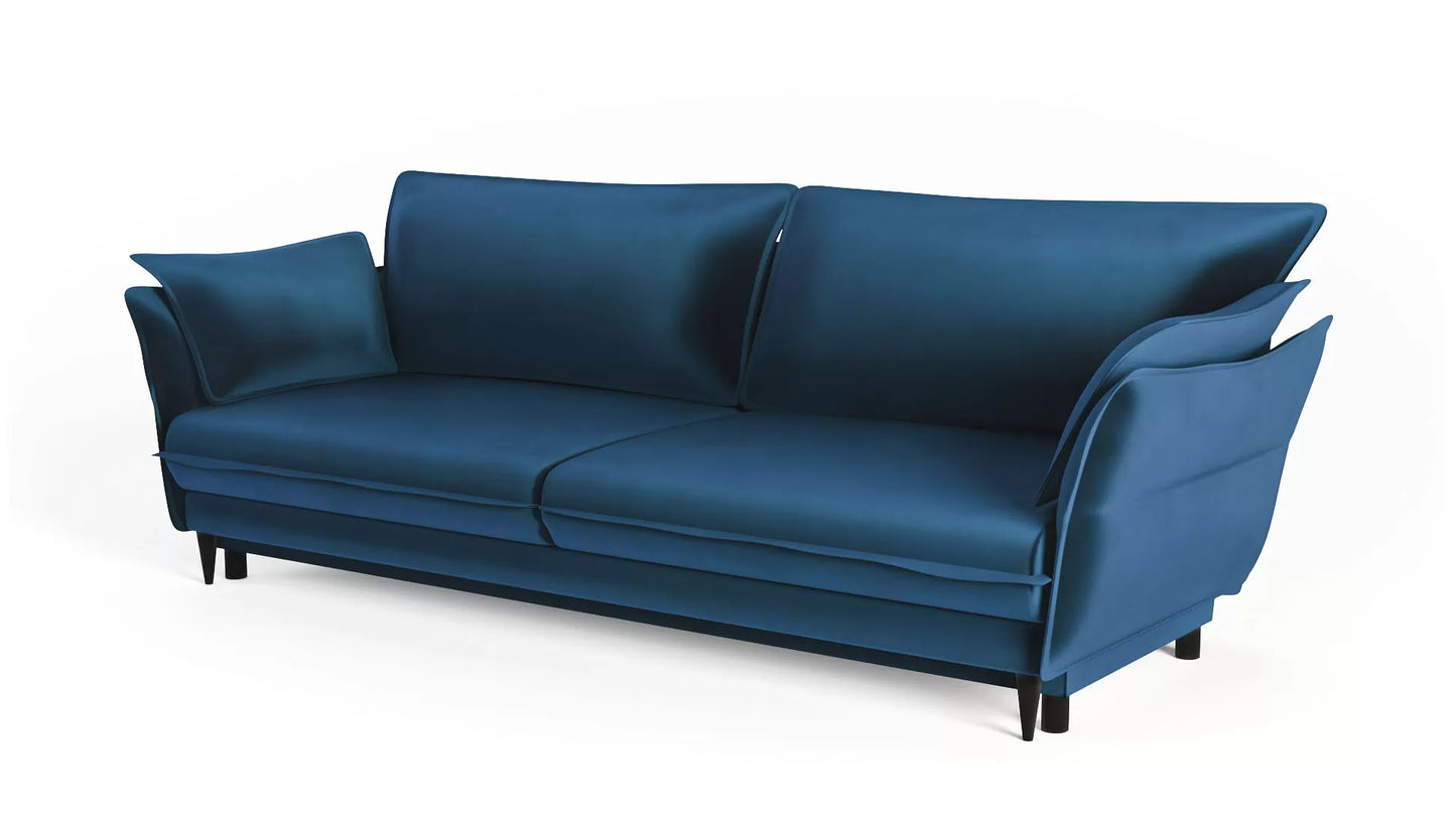 Sofa Optimus velvet granatowa nowoczesny