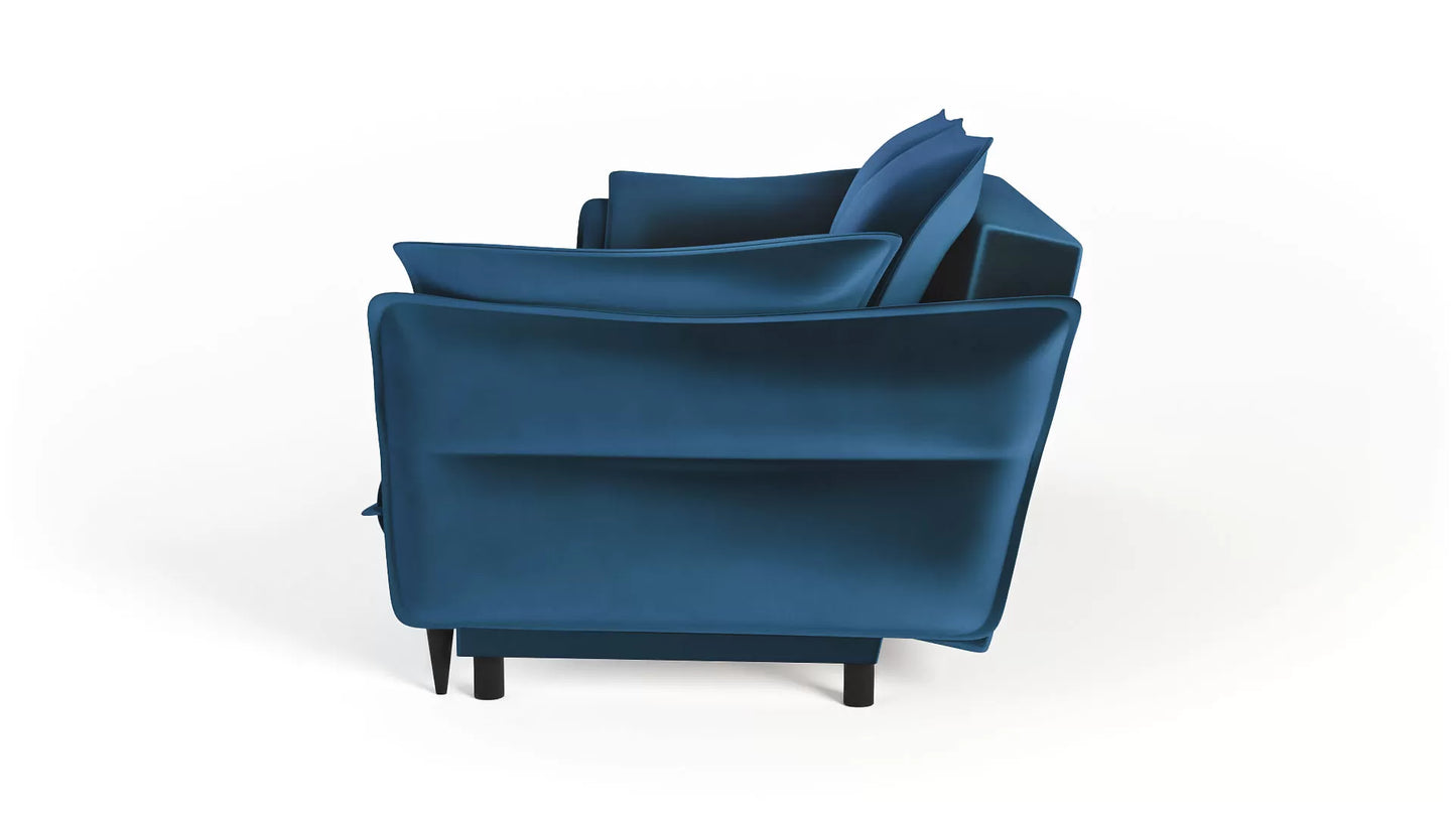 Sofa Optimus velvet granatowa nowoczesny