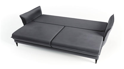 Sofa Optimus velvet szary nowoczesny