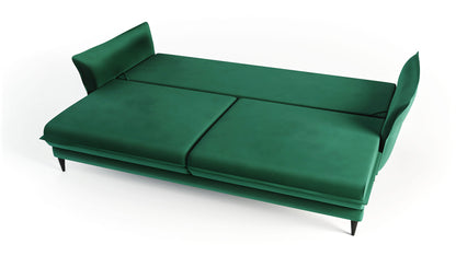 Sofa Optimus velvet zielona nowoczesny