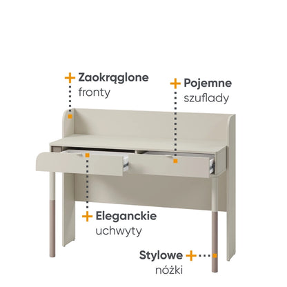 Zestaw nowoczesnych mebli z łóżkiem harmony, 5 elementów