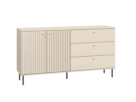 Komoda Sophie duża nowoczesna lamele cashmere