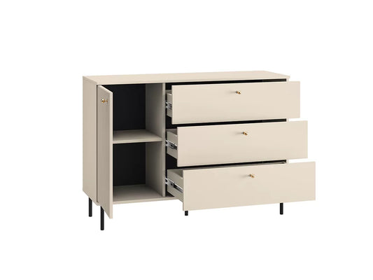 Komoda Sophie nowoczesna lamele cashmere