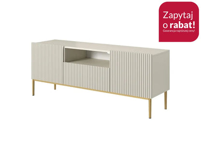 Szafka RTV Nicole cashmere złote nóżki