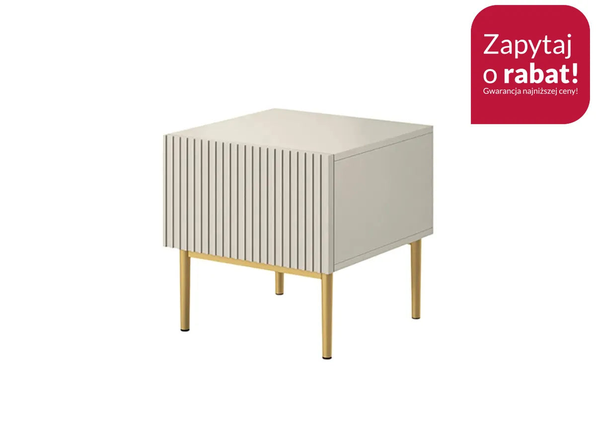 Szafki nocne Nicole zestaw 2 sztuki cashmere złote nóżki