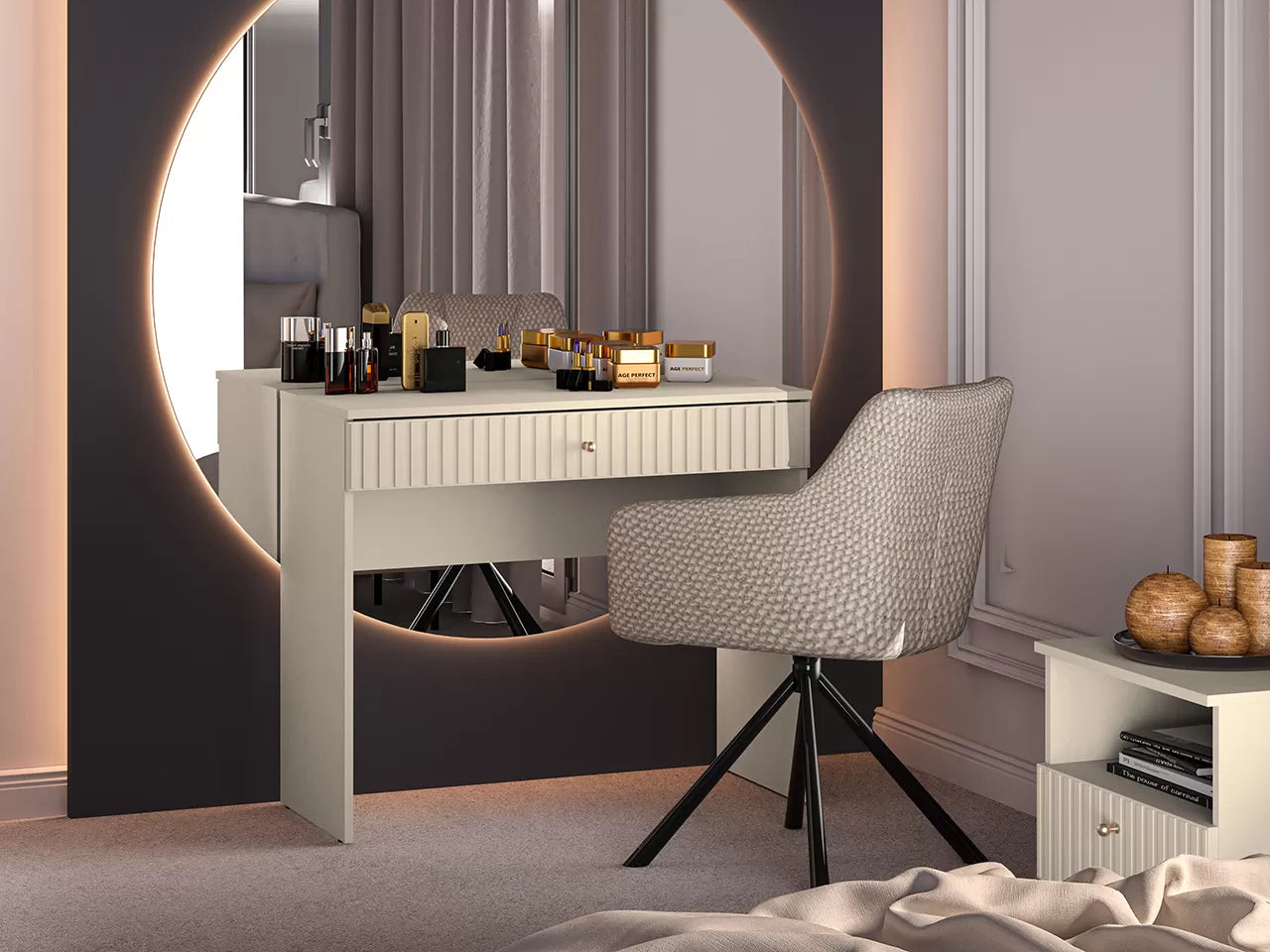 Toaletka Sophie nowoczesna frez cashmere