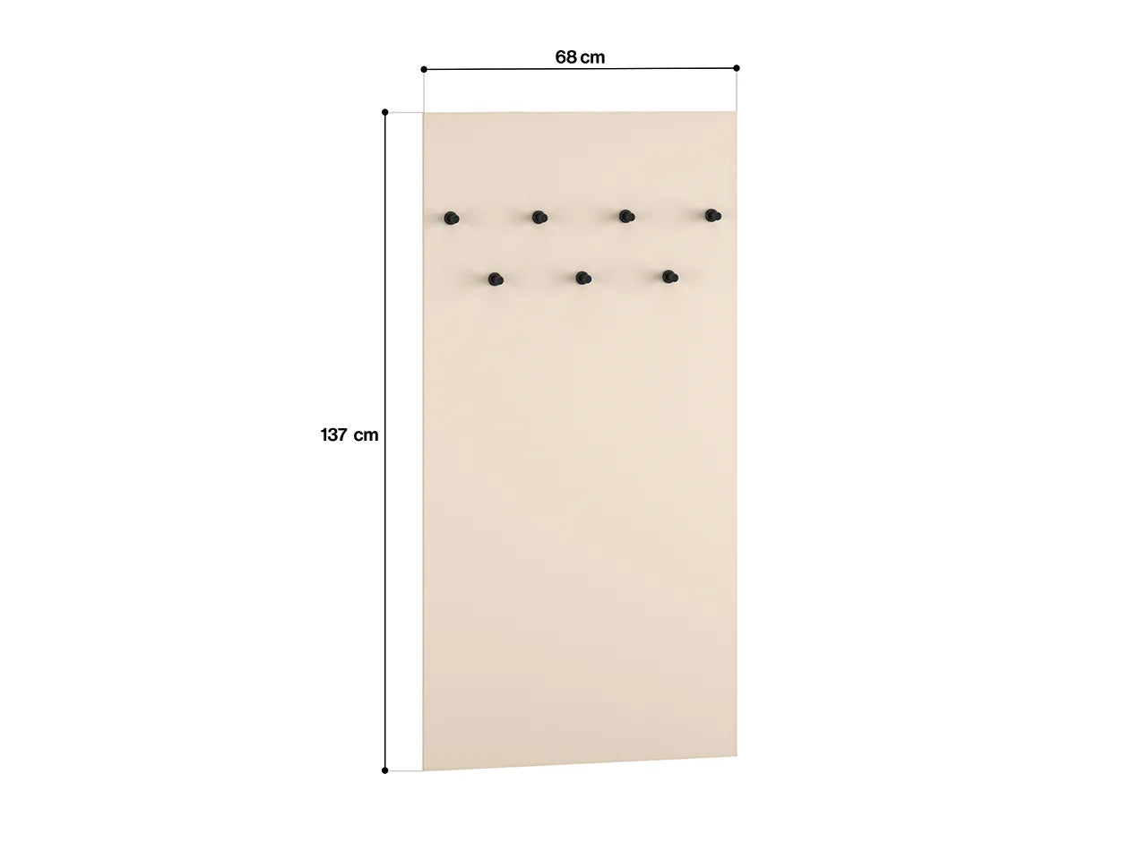 Wieszak Sophie panel ścienny cashmere szeroki