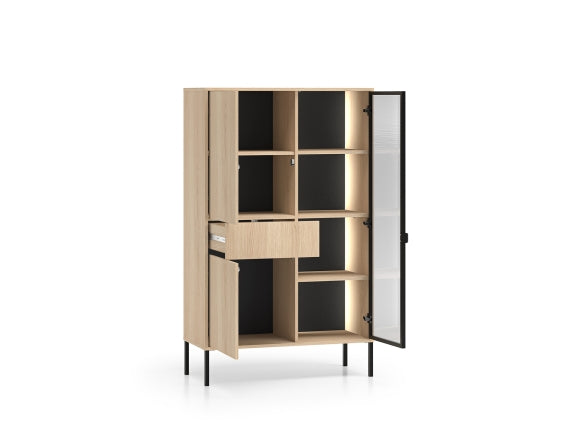 Witryna BARNEE 01-001  Dąb Lindberg z oświetleniem