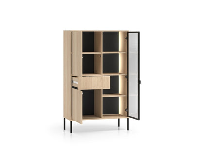 Witryna BARNEE 01-001  Dąb Lindberg z oświetleniem