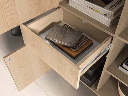 Witryna BARNEE 01-001  Dąb Lindberg z oświetleniem