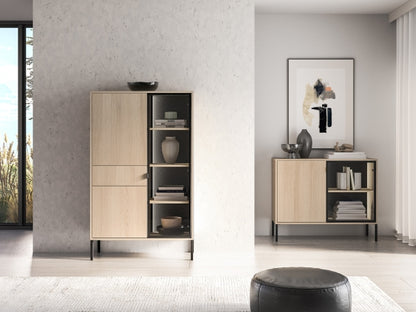 Witryna BARNEE 01-001  Dąb Lindberg z oświetleniem