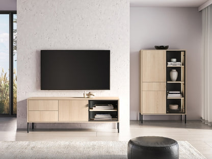 Szafka RTV Barnee 04-001 Dąb Lindberg