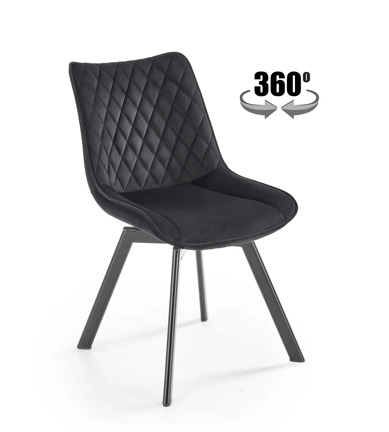 Krzesło 520 czarne obrotowe 360 nowoczesne