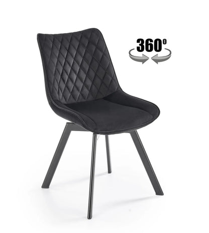 Krzesło 520 czarne obrotowe 360 nowoczesne