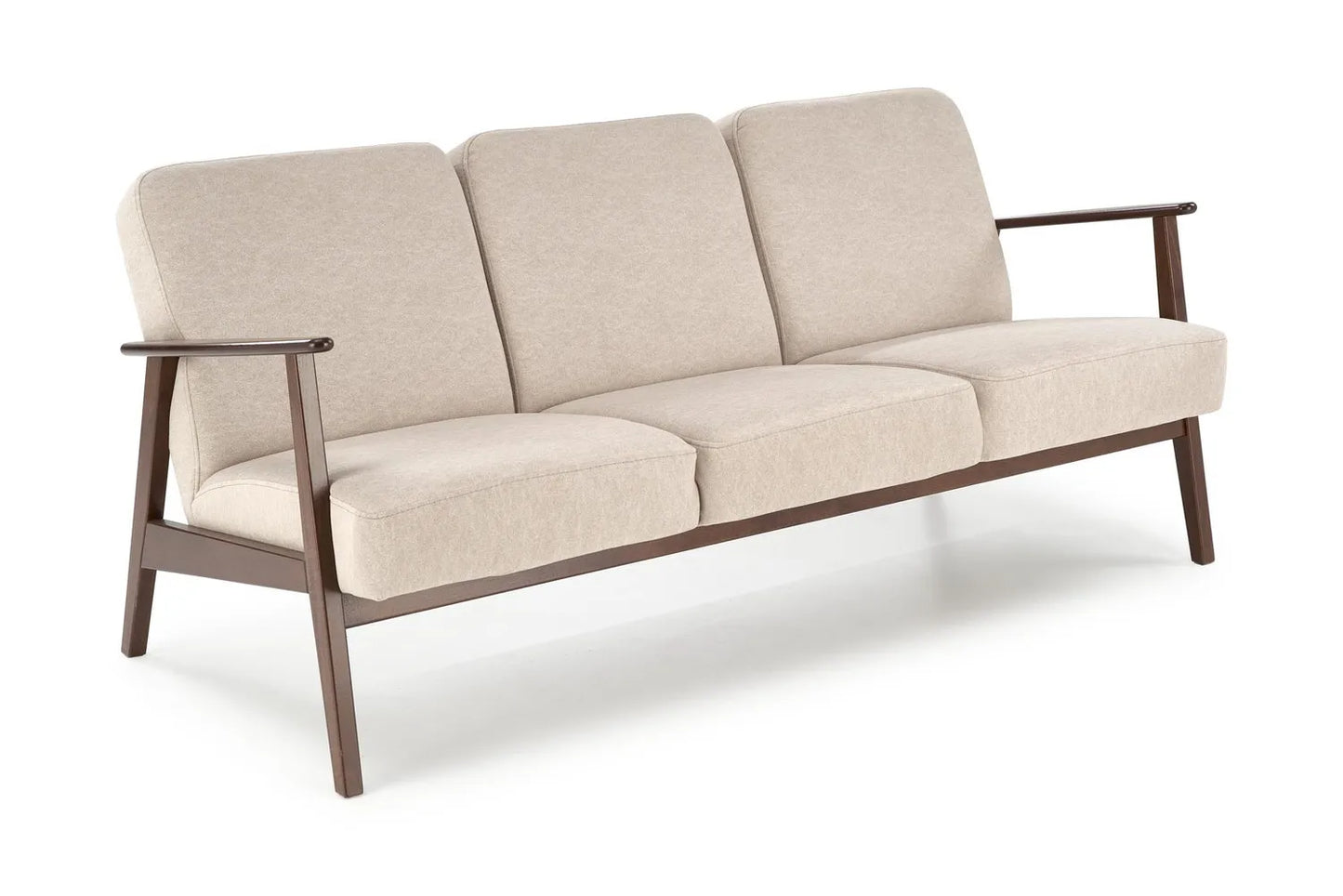 Sofa Milano 3os beżowa drewniane
