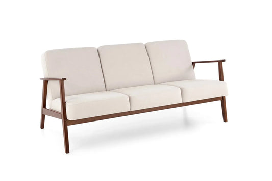 Sofa Milano 3os kremowa drewniane