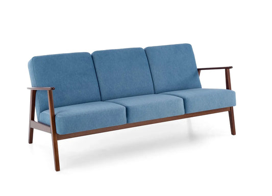 Sofa Milano 3os niebieska drewniane