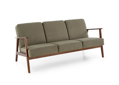 Sofa Milano 3os oliwkowa drewniane