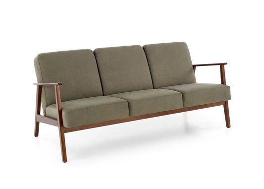 Sofa Milano 3os oliwkowa drewniane