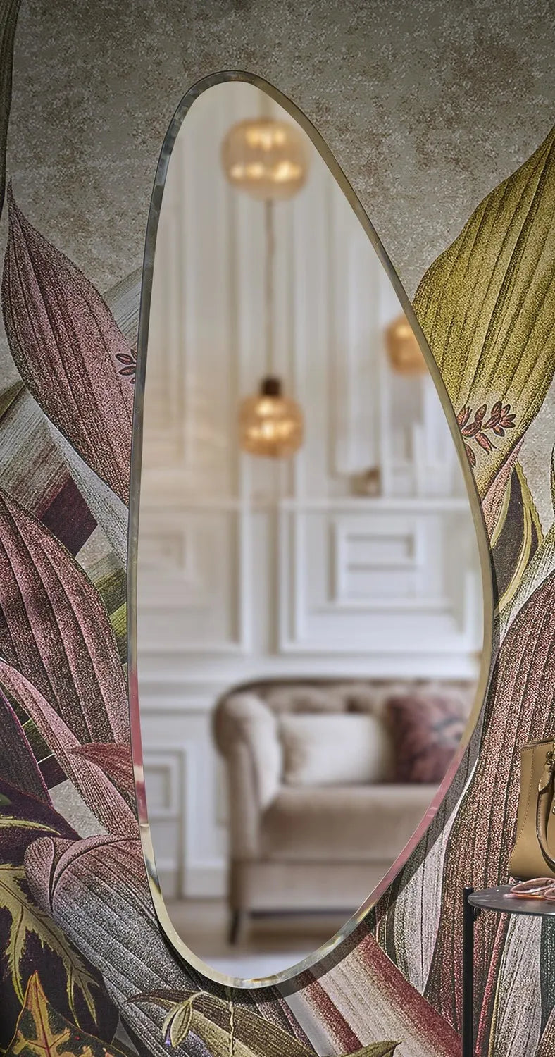 Lustro Serenity srebrne obłe nowoczesne