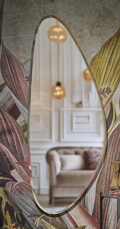 Lustro Serenity srebrne obłe nowoczesne