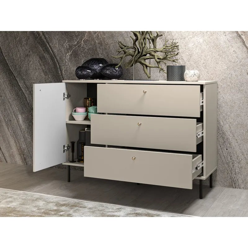 Komoda Sophie nowoczesna lamele cashmere