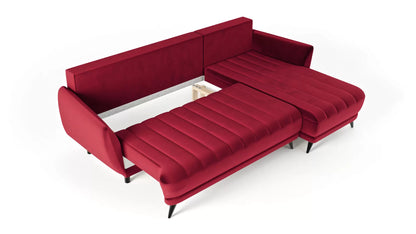 Narożnik Roy czerwony prawy nowoczesny