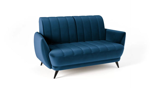 Sofa Roy pikowana granatowa velvet