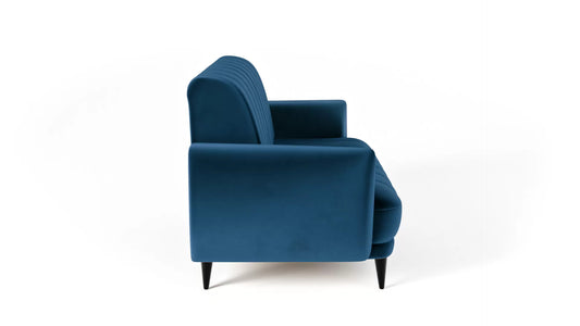 Sofa Roy pikowana granatowa velvet