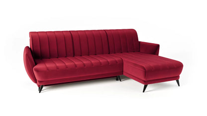 Narożnik Roy czerwony prawy nowoczesny