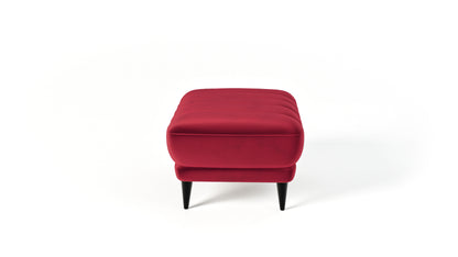Puf Roy czerwony velvet