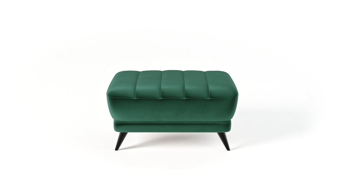 Puf Roy zielony velvet