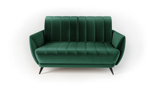 Sofa Roy pikowana zielona velvet