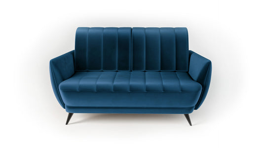 Sofa Roy pikowana granatowa velvet