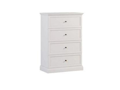 Komoda Lucca White K4S wysoka klasyczna biała opal